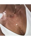 KISSWIFE gorąca sprzedaż złoto srebro kolorowe cekiny długi Tassel gwiazda Choker akcesoria naszyjnikowe dla kobiet biżuteria dw