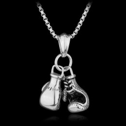 CHICVIE luksusowe Mini rękawica bokserska obecne i naszyjnik dla mężczyzn Unisex Choker łańcuch Hiphop naszyjniki oświadczenie f