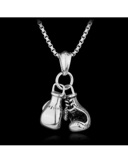 CHICVIE luksusowe Mini rękawica bokserska obecne i naszyjnik dla mężczyzn Unisex Choker łańcuch Hiphop naszyjniki oświadczenie f