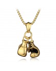 CHICVIE luksusowe Mini rękawica bokserska obecne i naszyjnik dla mężczyzn Unisex Choker łańcuch Hiphop naszyjniki oświadczenie f