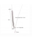 ANENJERY Dainty regulowany 925 Sterling Silver długi Tassel pszenicy naszyjnik dla kobiet imitacja perły choker collares S-N471