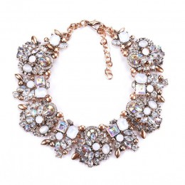 2020 Indian komunikat Choker naszyjnik kobiety luksusowy z kryształkami duży naszyjnik na szelkach Femme etniczne boho duży kołn