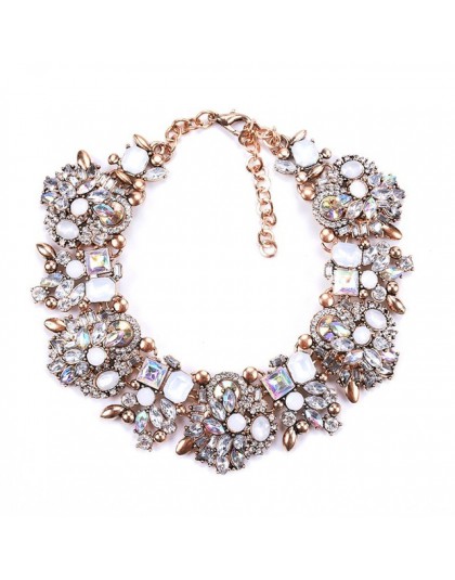 2020 Indian komunikat Choker naszyjnik kobiety luksusowy z kryształkami duży naszyjnik na szelkach Femme etniczne boho duży kołn