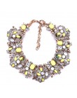 2020 Indian komunikat Choker naszyjnik kobiety luksusowy z kryształkami duży naszyjnik na szelkach Femme etniczne boho duży kołn