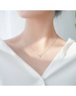 ANENJERY minimalistyczny 925 Sterling srebrny papier żuraw naszyjniki dla kobiet różowe złoto srebro choker collares życzenie na