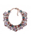 2020 Indian komunikat Choker naszyjnik kobiety luksusowy z kryształkami duży naszyjnik na szelkach Femme etniczne boho duży kołn