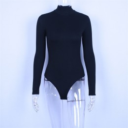 Hugcitar bawełna na szyję z długim rękawem jednolite body 2019 jesienno-zimowa damska fashion party bodycon slim fit sexy basic 