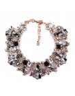 2020 Indian komunikat Choker naszyjnik kobiety luksusowy z kryształkami duży naszyjnik na szelkach Femme etniczne boho duży kołn