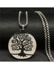 2019 drzewo życia emalia ze stali nierdzewnej stalowy łańcuch naszyjniki dla mężczyzn Ying Yang srebrny kolorowy naszyjnik biżut