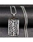 2019 drzewo życia emalia ze stali nierdzewnej stalowy łańcuch naszyjniki dla mężczyzn Ying Yang srebrny kolorowy naszyjnik biżut