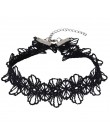JOUVAL Collares Sexy gotyckie Chokers kryształowe czarne koronkowe szyi Choker naszyjnik Vintage wiktoriański kobiety Chocker bi