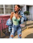 Kryptograficzny różowy Neon klasyczna przezroczysta koronka Body kobiety Sexy Backless Mesh kombinezon w paski wysoki krój Body 