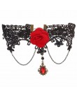 JOUVAL Collares Sexy gotyckie Chokers kryształowe czarne koronkowe szyi Choker naszyjnik Vintage wiktoriański kobiety Chocker bi