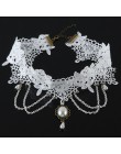 JOUVAL Collares Sexy gotyckie Chokers kryształowe czarne koronkowe szyi Choker naszyjnik Vintage wiktoriański kobiety Chocker bi