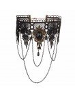 JOUVAL Collares Sexy gotyckie Chokers kryształowe czarne koronkowe szyi Choker naszyjnik Vintage wiktoriański kobiety Chocker bi