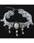 JOUVAL Collares Sexy gotyckie Chokers kryształowe czarne koronkowe szyi Choker naszyjnik Vintage wiktoriański kobiety Chocker bi