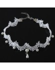 JOUVAL Collares Sexy gotyckie Chokers kryształowe czarne koronkowe szyi Choker naszyjnik Vintage wiktoriański kobiety Chocker bi