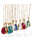 XINYAO 12 kolorów Birthstone naturalny kamień naszyjnik Druzy kwarcowy klejnot kamień kryształ Diy naszyjnik charms kobiety indy