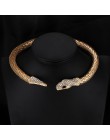 Jeśli mnie modna osobowość Rhinestone Crystal Snake Choker naszyjnik dla kobiet srebrny złoty kolor komunikat biżuteria nowy pro