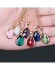 XINYAO 12 kolorów Birthstone naturalny kamień naszyjnik Druzy kwarcowy klejnot kamień kryształ Diy naszyjnik charms kobiety indy