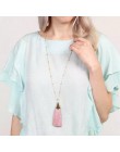 ZWPON gorąca sprzedaży Boho Silk Tassel naszyjnik szykowne złote stop frędzlami 80cm długi łańcuch piłka komunikat naszyjnik dla