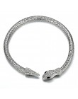 Jeśli mnie modna osobowość Rhinestone Crystal Snake Choker naszyjnik dla kobiet srebrny złoty kolor komunikat biżuteria nowy pro