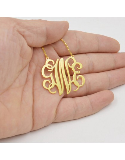 Boho spersonalizowany Monogram naszyjnik ze stali nierdzewnej stalowy łańcuch różany złoty Choker niestandardowe inicjały naszyj