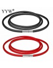 41-70cm 1-3mm czarny skórzany naszyjnik ze sznurka wosk liny dla DIY naszyjniki biżuteria koronka z łańcuszkiem z zapięciem obro
