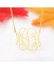 Boho spersonalizowany Monogram naszyjnik ze stali nierdzewnej stalowy łańcuch różany złoty Choker niestandardowe inicjały naszyj