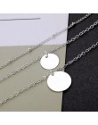 Fashion Gold Silver wielowarstwowe łańcuszki dla kobiet delikatne cekiny długie naszyjniki z wisiorkiem 2019 czeska biżuteria hu