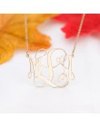 Boho spersonalizowany Monogram naszyjnik ze stali nierdzewnej stalowy łańcuch różany złoty Choker niestandardowe inicjały naszyj