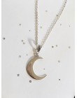 Półksiężyc naszyjnik mystic gotycka biżuteria księżycowa czarownica celtic Pagan Wiccan luna faza księżyca wiedźmin bogini moda 