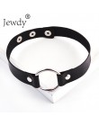 2020 Gothic punk harajuku naszyjnik koło kłódka serce choker ze sztucznej skóry Lady Collares klucz biżuteria dla kobiet naszyjn