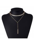 IPARAM 2019 moda Boho Coin Choker warstwowe 2 naszyjnik zestaw Y lasso kolor srebrny wisiorek pasek naszyjnik prezent dla dziewc
