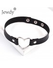 2020 Gothic punk harajuku naszyjnik koło kłódka serce choker ze sztucznej skóry Lady Collares klucz biżuteria dla kobiet naszyjn