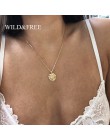 Dzikie i darmowe tropikalne liście palmowe naszyjnik hawajski wisiorek z listkiem naszyjnik dla kobiet Boho uroczy choker Pendie