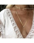Złoty łańcuch wielowarstwowe cekiny Choker naszyjnik kobiety kryształowe monety naszyjniki z krzyżem wisiorki długi Chocker Coll