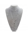 Złoty łańcuch wielowarstwowe cekiny Choker naszyjnik kobiety kryształowe monety naszyjniki z krzyżem wisiorki długi Chocker Coll