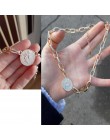 Moda biżuteria złoty kolor wisiorek w kształcie monety Choker naszyjnik dla kobiet dziewczyna prezent biżuteria na imprezę