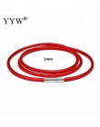 41-70cm 1-3mm czarny skórzany naszyjnik ze sznurka wosk liny dla DIY naszyjniki biżuteria koronka z łańcuszkiem z zapięciem obro
