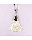 ZWPON gorąca sprzedaży Boho Silk Tassel naszyjnik szykowne złote stop frędzlami 80cm długi łańcuch piłka komunikat naszyjnik dla