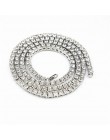 UWIN mężczyzna Hip hop naszyjnik Iced Out 1 taśma z kryształami górskimi Choker błyszczący kryształ tenis naszyjnik łańcuszkowy 