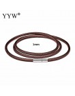 41-70cm 1-3mm czarny skórzany naszyjnik ze sznurka wosk liny dla DIY naszyjniki biżuteria koronka z łańcuszkiem z zapięciem obro