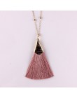 ZWPON gorąca sprzedaży Boho Silk Tassel naszyjnik szykowne złote stop frędzlami 80cm długi łańcuch piłka komunikat naszyjnik dla
