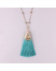 ZWPON gorąca sprzedaży Boho Silk Tassel naszyjnik szykowne złote stop frędzlami 80cm długi łańcuch piłka komunikat naszyjnik dla