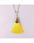 ZWPON gorąca sprzedaży Boho Silk Tassel naszyjnik szykowne złote stop frędzlami 80cm długi łańcuch piłka komunikat naszyjnik dla