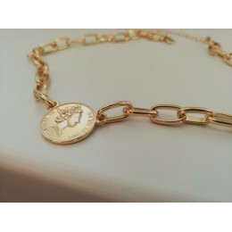 Moda biżuteria złoty kolor wisiorek w kształcie monety Choker naszyjnik dla kobiet dziewczyna prezent biżuteria na imprezę