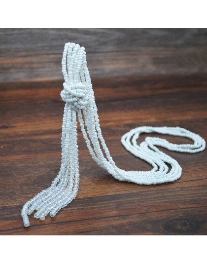 Yumfeel Brand New Crystal Tassel naszyjnik Handmade 9 kolory szlane koraliki długi naszyjnik łańcuch biżuteria moda 3 sztuk/zest