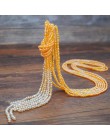 Yumfeel Brand New Crystal Tassel naszyjnik Handmade 9 kolory szlane koraliki długi naszyjnik łańcuch biżuteria moda 3 sztuk/zest