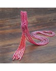 Yumfeel Brand New Crystal Tassel naszyjnik Handmade 9 kolory szlane koraliki długi naszyjnik łańcuch biżuteria moda 3 sztuk/zest